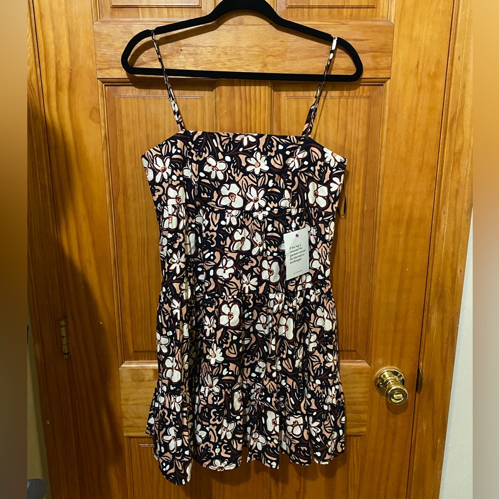 Böhme Floral Babydoll Lace Up Back Sundress